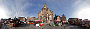 Panorama Bilder Nrnberg - Markttag auf dem Hauptmarkt - p025