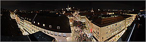 Panorama Bilder Nrnberg - Blick ber die Stadt bei Nacht - p043
