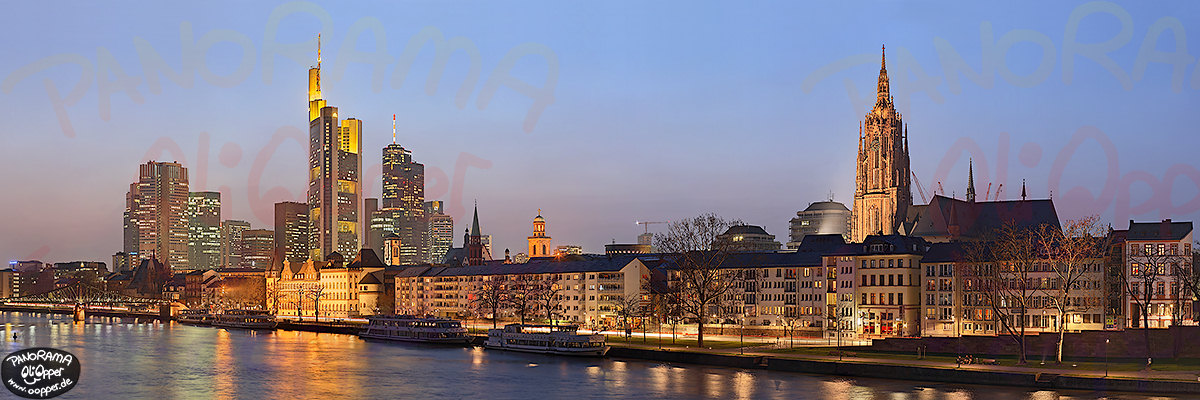 Skyline Frankfurt - Innenstadt und Dom von der Alten Brcke aus - p168 - (c) by Oliver Opper