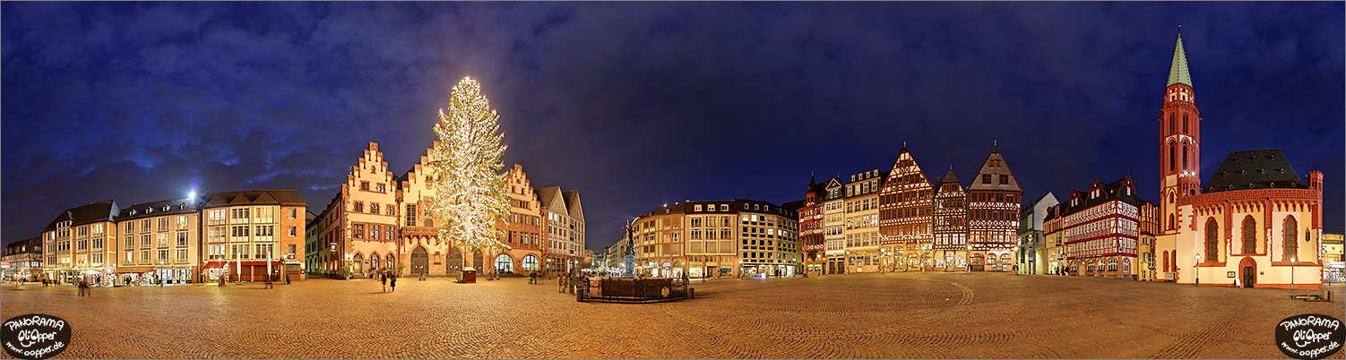Panorama Frankfurt - Weihnachtsbaum auf dem Rmer / Rmerberg - p201 - (c) by Oliver Opper