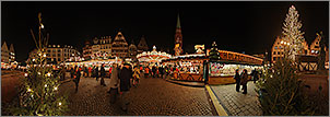Panorama Bilder Frankfurt am Main - Weihnachtsmarkt - Rmer