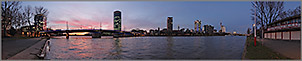 Panorama Bilder Frankfurt am Main - Sachsenhuser Mainufer - Friedensbrcke - p239