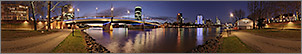 Panorama Bilder Frankfurt am Main - Sachsenhuser Mainufer - Friedensbrcke - p248